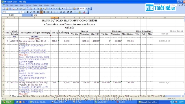 Nhà bếp,nhà bếp trường mầm non,trường mầm non,Cad nhà bếp